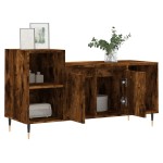vidaXL Comodă TV, stejar fumuriu, 100x35x55 cm, lemn prelucrat vidaXL Comodă TV, stejar fumuriu, 100x35x55 cm, lemn prelucrat