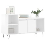 vidaXL Comodă TV, alb extralucios, 100x35x55 cm, lemn prelucrat
