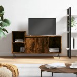 vidaXL Comodă TV, stejar fumuriu, 100x35x55 cm, lemn prelucrat vidaXL Comodă TV, stejar fumuriu, 100x35x55 cm, lemn prelucrat