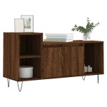 vidaXL Comodă TV, stejar maro, 100x35x55 cm, lemn prelucrat