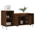 vidaXL Comodă TV, stejar maro, 100x35x55 cm, lemn prelucrat
