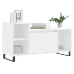 vidaXL Comodă TV, alb, 100x35x55 cm, lemn prelucrat