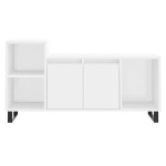vidaXL Comodă TV, alb, 100x35x55 cm, lemn prelucrat