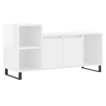vidaXL Comodă TV, alb extralucios, 100x35x55 cm, lemn prelucrat