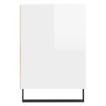 vidaXL Comodă TV, alb extralucios, 100x35x55 cm, lemn prelucrat