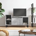 vidaXL Comodă TV, gri beton, 100x35x55 cm, lemn prelucrat vidaXL Comodă TV, gri beton, 100x35x55 cm, lemn prelucrat