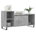 vidaXL Comodă TV, gri beton, 100x35x55 cm, lemn prelucrat vidaXL Comodă TV, gri beton, 100x35x55 cm, lemn prelucrat