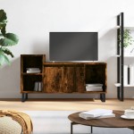 vidaXL Comodă TV, stejar fumuriu, 100x35x55 cm, lemn prelucrat vidaXL Comodă TV, stejar fumuriu, 100x35x55 cm, lemn prelucrat