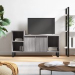 vidaXL Comodă TV, gri sonoma, 100x35x55 cm, lemn prelucrat vidaXL Comodă TV, gri sonoma, 100x35x55 cm, lemn prelucrat