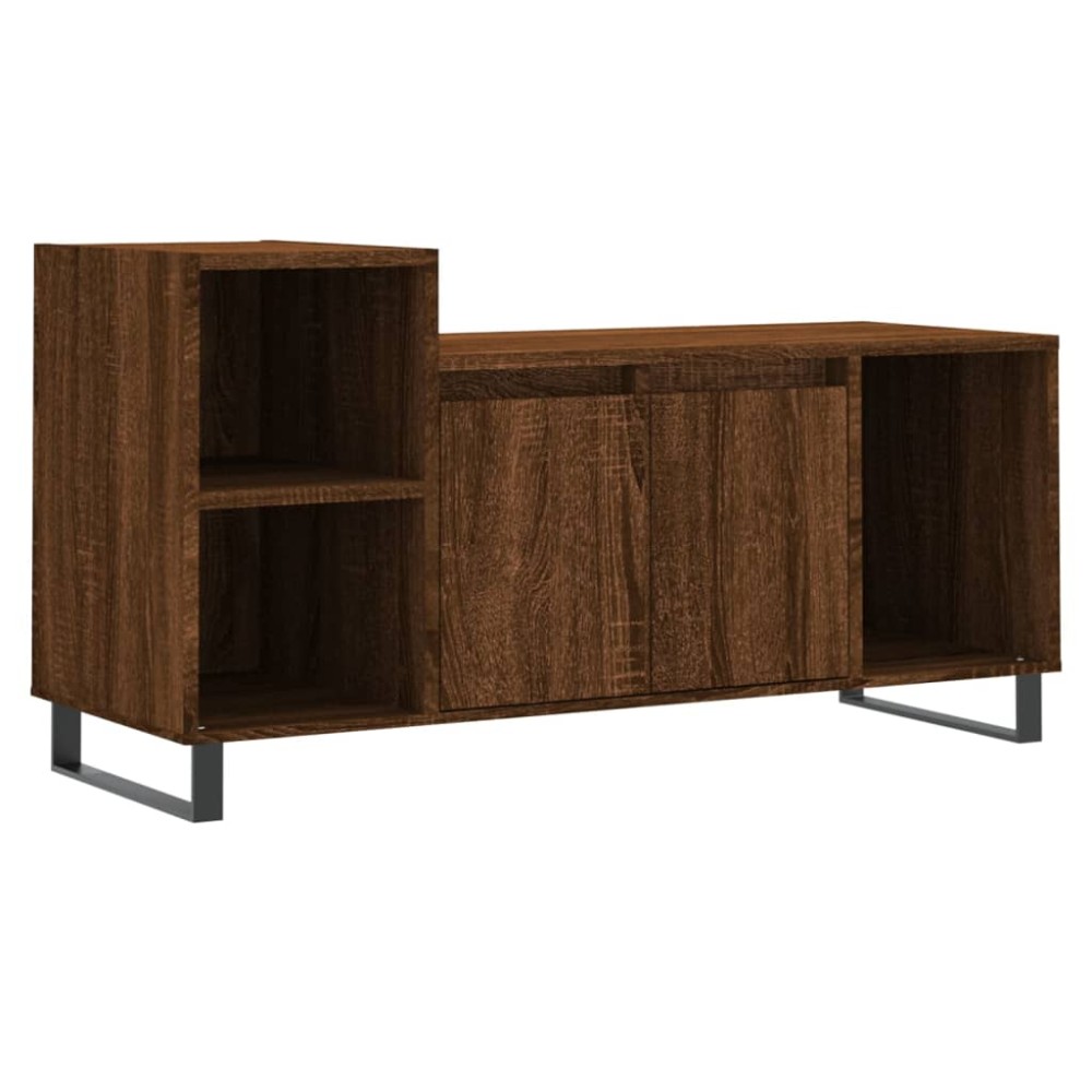 vidaXL Comodă TV, stejar maro, 100x35x55 cm, lemn prelucrat