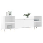 vidaXL Comodă TV, alb extralucios, 160x35x55 cm, lemn prelucrat