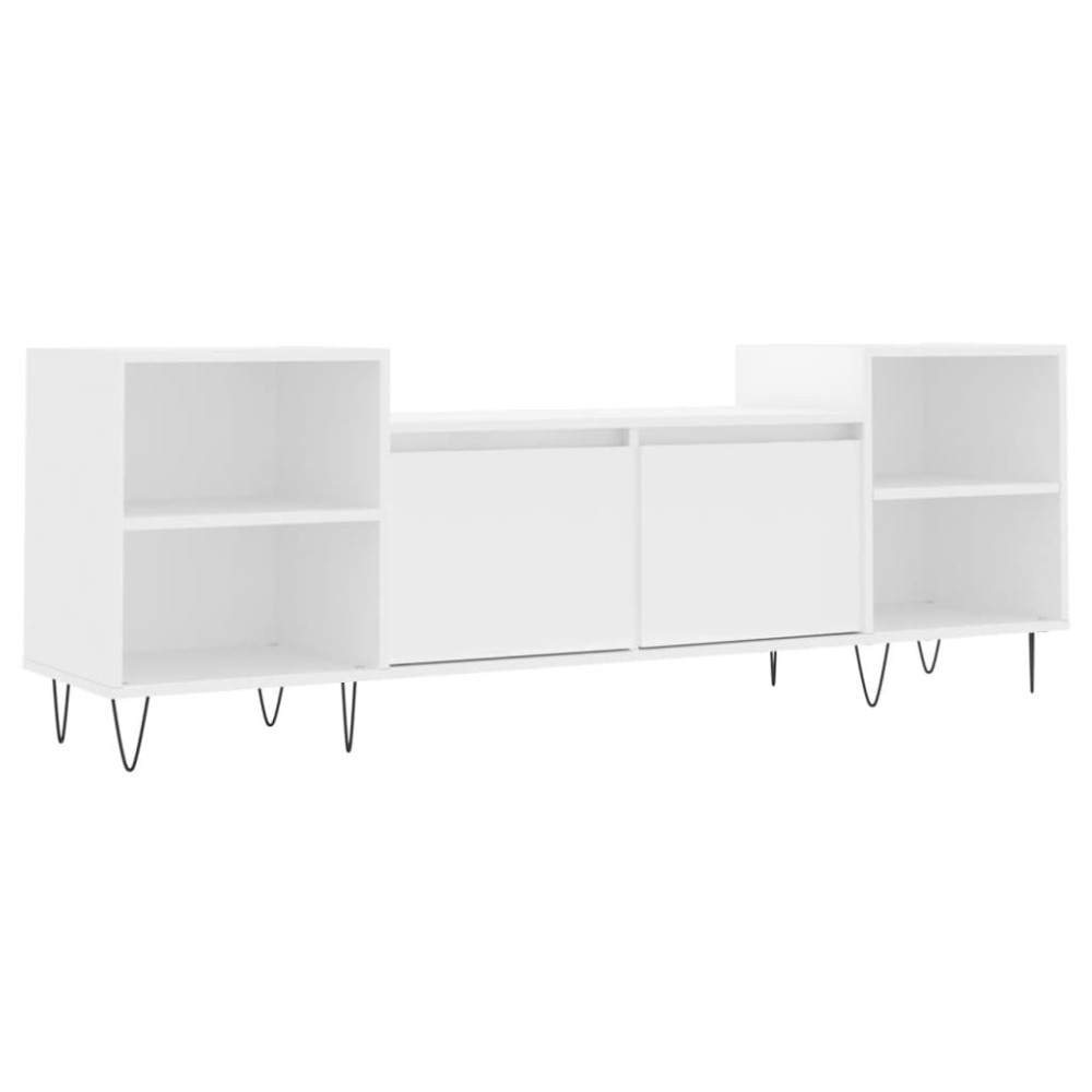 vidaXL Comodă TV, alb, 160x35x55 cm, lemn prelucrat