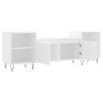 vidaXL Comodă TV, alb, 160x35x55 cm, lemn prelucrat vidaXL Comodă TV, alb, 160x35x55 cm, lemn prelucrat