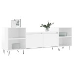 vidaXL Comodă TV, alb extralucios, 160x35x55 cm, lemn prelucrat vidaXL Comodă TV, alb extralucios, 160x35x55 cm, lemn prelucrat