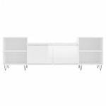 vidaXL Comodă TV, alb extralucios, 160x35x55 cm, lemn prelucrat vidaXL Comodă TV, alb extralucios, 160x35x55 cm, lemn prelucrat