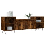 vidaXL Comodă TV, stejar fumuriu, 160x35x55 cm, lemn prelucrat