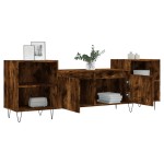 vidaXL Comodă TV, stejar fumuriu, 160x35x55 cm, lemn prelucrat
