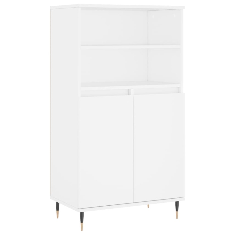 vidaXL Bufet înalt, alb, 60x36x110 cm, lemn prelucrat