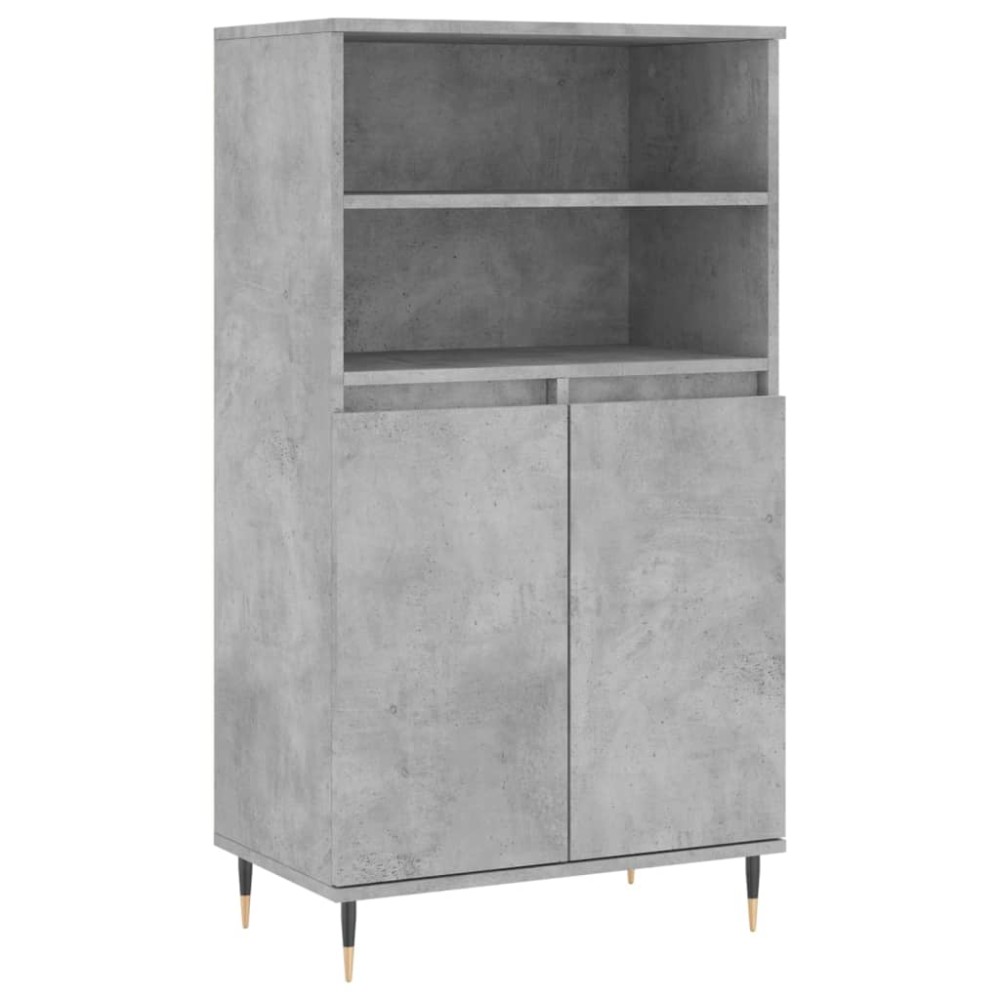 vidaXL Dulap înalt, gri beton, 60x36x110 cm, lemn compozit