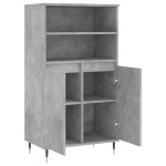 vidaXL Dulap înalt, gri beton, 60x36x110 cm, lemn compozit