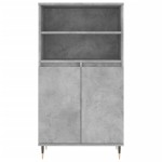 vidaXL Dulap înalt, gri beton, 60x36x110 cm, lemn compozit