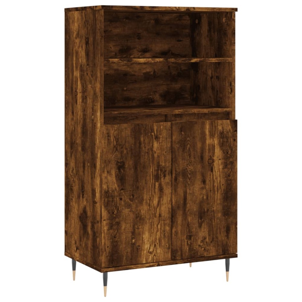 vidaXL Dulap înalt, stejar fumuriu, 60x36x110 cm, lemn prelucrat