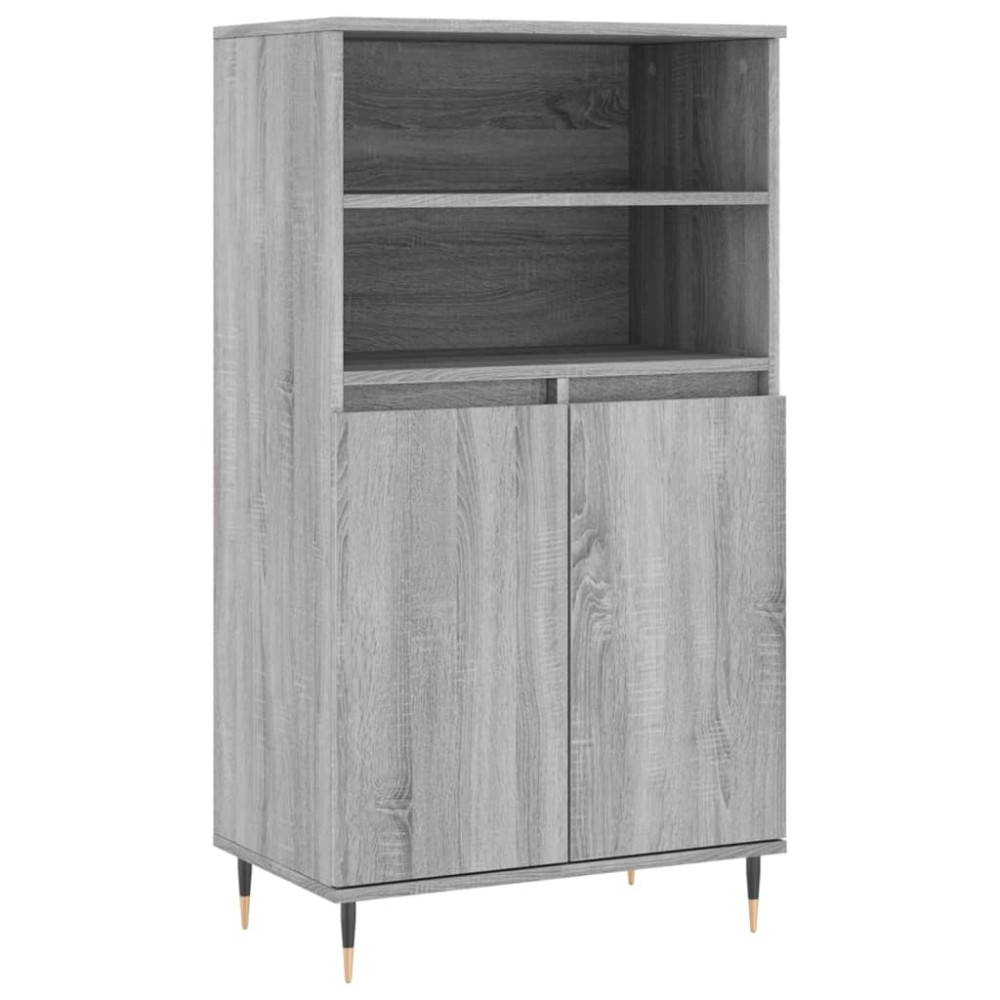 vidaXL Dulap înalt, gri sonoma, 60x36x110 cm, lemn prelucrat