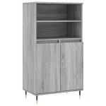 vidaXL Dulap înalt, gri sonoma, 60x36x110 cm, lemn prelucrat