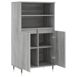 vidaXL Dulap înalt, gri sonoma, 60x36x110 cm, lemn prelucrat