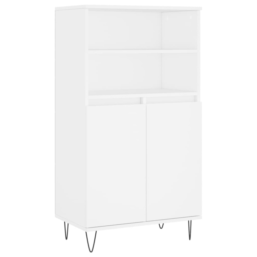 vidaXL Bufet înalt, alb, 60x36x110 cm, lemn prelucrat