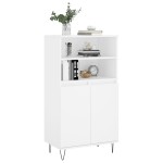 vidaXL Bufet înalt, alb, 60x36x110 cm, lemn prelucrat vidaXL Bufet înalt, alb, 60x36x110 cm, lemn prelucrat