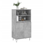 vidaXL Dulap înalt, gri beton, 60x36x110 cm, lemn compozit