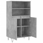 vidaXL Dulap înalt, gri beton, 60x36x110 cm, lemn compozit