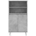 vidaXL Dulap înalt, gri beton, 60x36x110 cm, lemn compozit