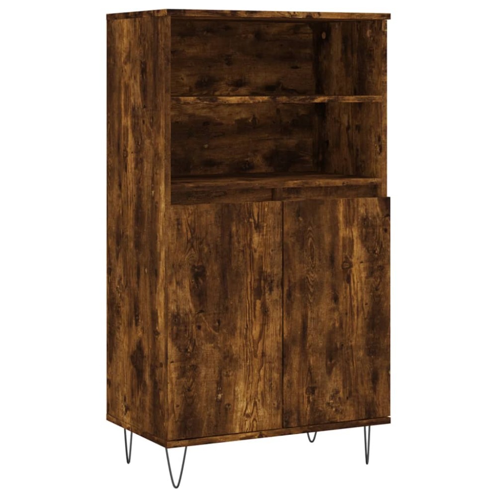 vidaXL Dulap înalt, stejar fumuriu, 60x36x110 cm, lemn prelucrat