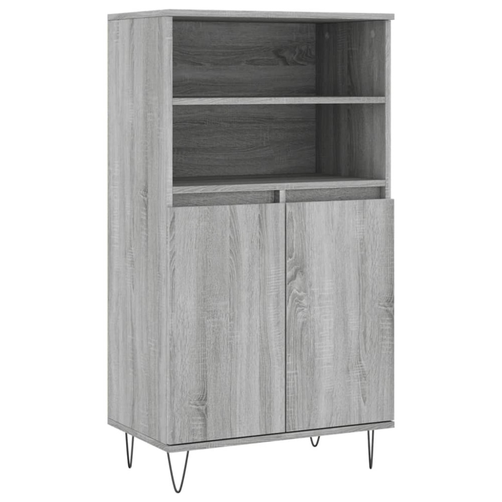 vidaXL Dulap înalt, gri sonoma, 60x36x110 cm, lemn prelucrat