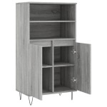vidaXL Dulap înalt, gri sonoma, 60x36x110 cm, lemn prelucrat