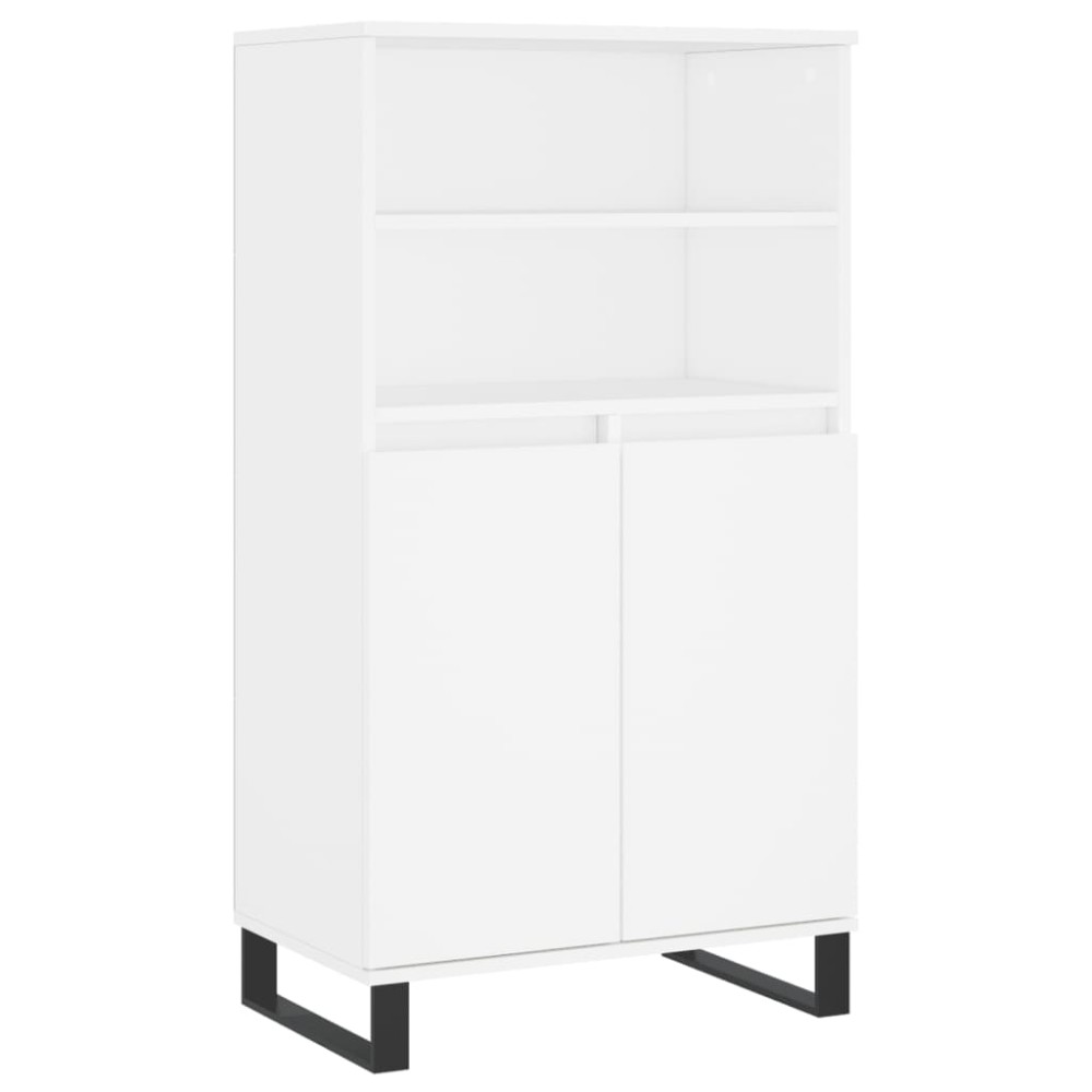 vidaXL Bufet înalt, alb, 60x36x110 cm, lemn prelucrat