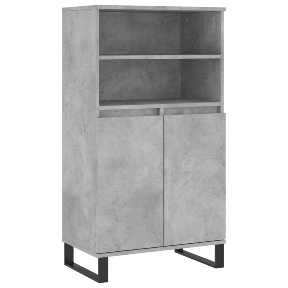 vidaXL Dulap înalt, gri beton, 60x36x110 cm, lemn compozit