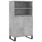 vidaXL Dulap înalt, gri beton, 60x36x110 cm, lemn compozit