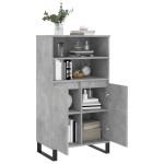 vidaXL Dulap înalt, gri beton, 60x36x110 cm, lemn compozit