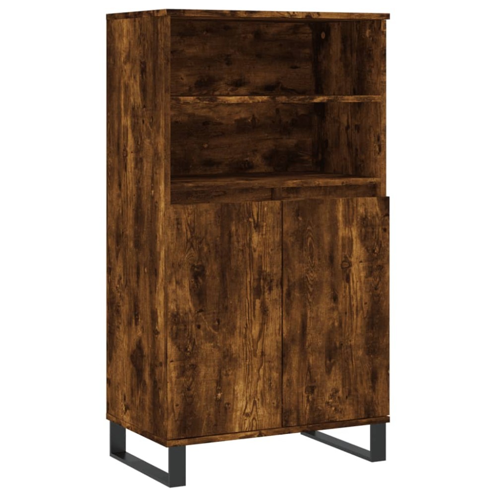 vidaXL Dulap înalt, stejar fumuriu, 60x36x110 cm, lemn prelucrat