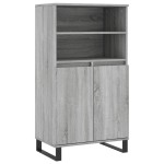 vidaXL Dulap înalt, gri sonoma, 60x36x110 cm, lemn prelucrat