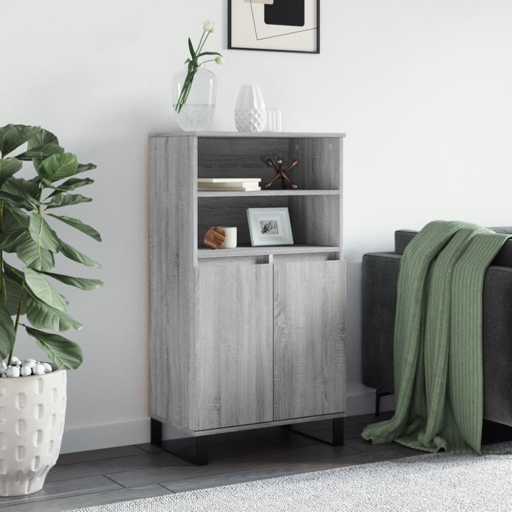 vidaXL Dulap înalt, gri sonoma, 60x36x110 cm, lemn prelucrat