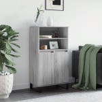 vidaXL Dulap înalt, gri sonoma, 60x36x110 cm, lemn prelucrat