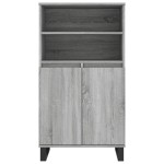 vidaXL Dulap înalt, gri sonoma, 60x36x110 cm, lemn prelucrat