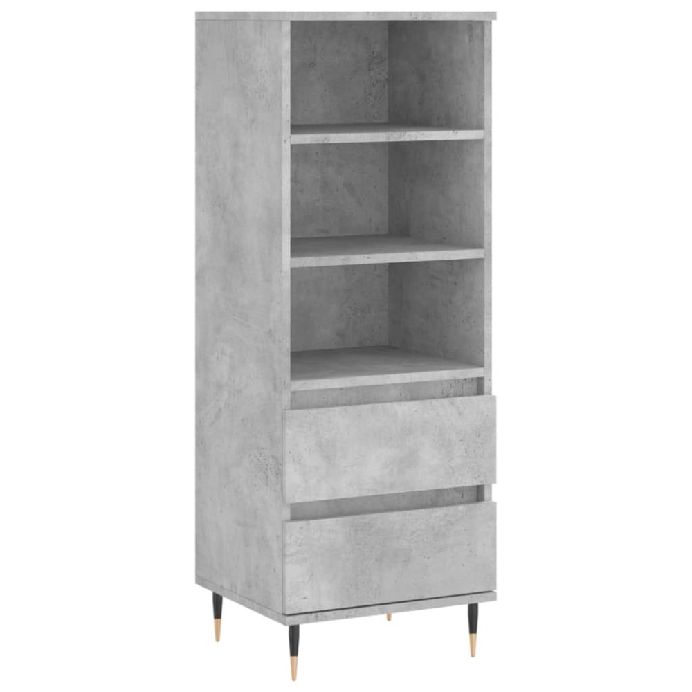 vidaXL Dulap înalt, gri beton, 40x36x110 cm, lemn compozit