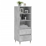 vidaXL Dulap înalt, gri beton, 40x36x110 cm, lemn compozit