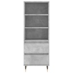 vidaXL Dulap înalt, gri beton, 40x36x110 cm, lemn compozit