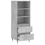 vidaXL Dulap înalt, gri beton, 40x36x110 cm, lemn compozit